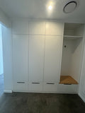 Mudroom with shoe storage