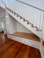 Under Stairs Custom Built Mudroom