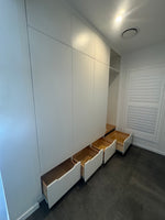 Mudroom with shoe storage