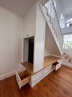 Under Stairs Custom Built Mudroom