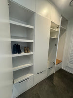 Mudroom with shoe storage