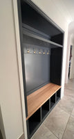 Existing Cavity now Mudroom Unit