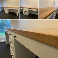 Custom built desks (Tassie Oak Top)