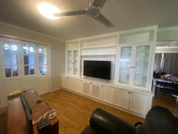 Custom Wall unit with glass doors