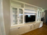 Custom Wall unit with glass doors