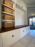 Custom built mudroom storage units (POA)