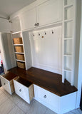 Custom built mudroom storage units (POA)