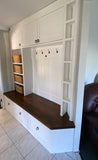 Custom built mudroom storage units (POA)