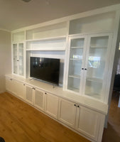 Custom Wall unit with glass doors