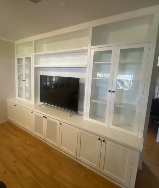 Custom Wall unit with glass doors