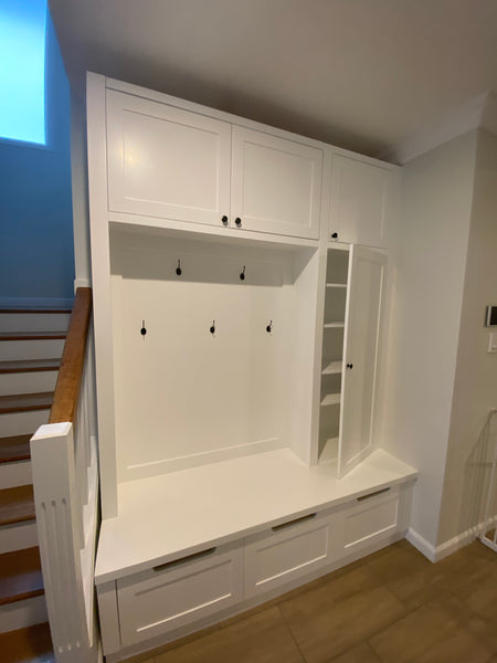 Custom built Mudroom Units